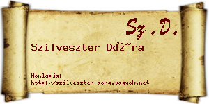 Szilveszter Dóra névjegykártya